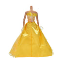 1 Pc Yellow Handmade Wedding Lace 4 Layers Dress for 11" s BX J ï¼D