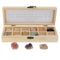 Rock and Mineral Collection 12-piece in Wooden Box, Rock Samples for Science
