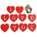Wooden Hollowed I LOVE YOU Wedding Pendant Festival Party Hanging Ornaments