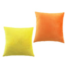 2x Solid Soft Velvet Pillow Cover Sofa Home Decor Cushion Case 45x45cm