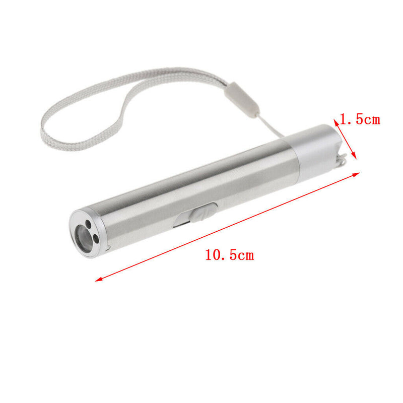 USB Mini Lighting Torch - Pen Size Stainless Steel Waterproof LED Flashlight -