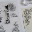 DIY finished cherry scrapbook blossom kimono chapter stamp Transparent seal