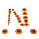 25pcs/Lots Alto Saxophone Pads Cushion Multi-size for Saxophonist (Orange)