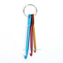 3pcs Hot Mixed Aluminum Knit Needle Crochet Hook Needle Keychain Keyring Craft
