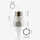 M18X1.5 Stainless Steel O2 Oxygen Sensor Extender Extension Spacer Bung