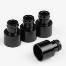 4X Aluminum Alloy Fuel Injector Adapters for Acura B16 B18 D16Z D16Y Black