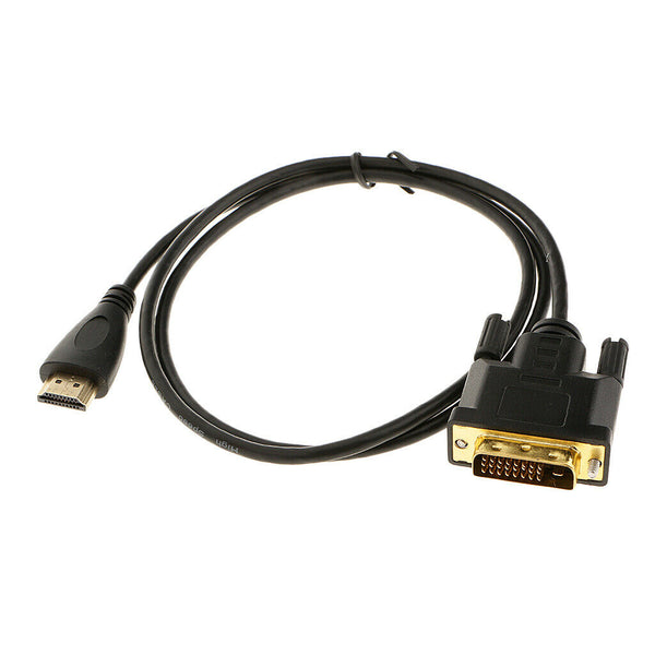 3.3ft HDMI Male to Male DVI Monitor Display Adapter Cable Line for HDTV HD