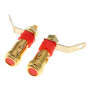 2pcs Speaker Terminal Binding Post Banana Plug Socket Connector, Red