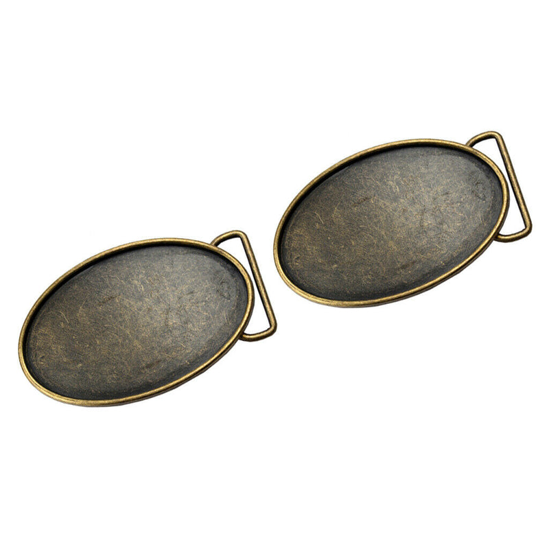 2x Rodeo Western Rectangular Belt Buckle