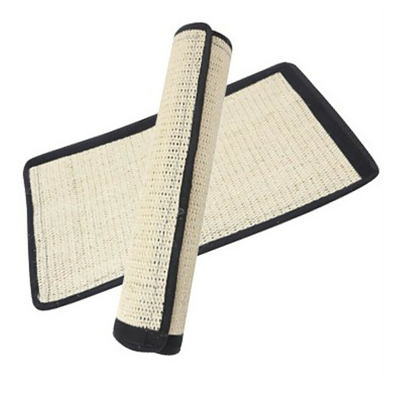 2x House Cat Scratcher Mat, Natural Sisal Scratching Mat Anti-Slip Scratch