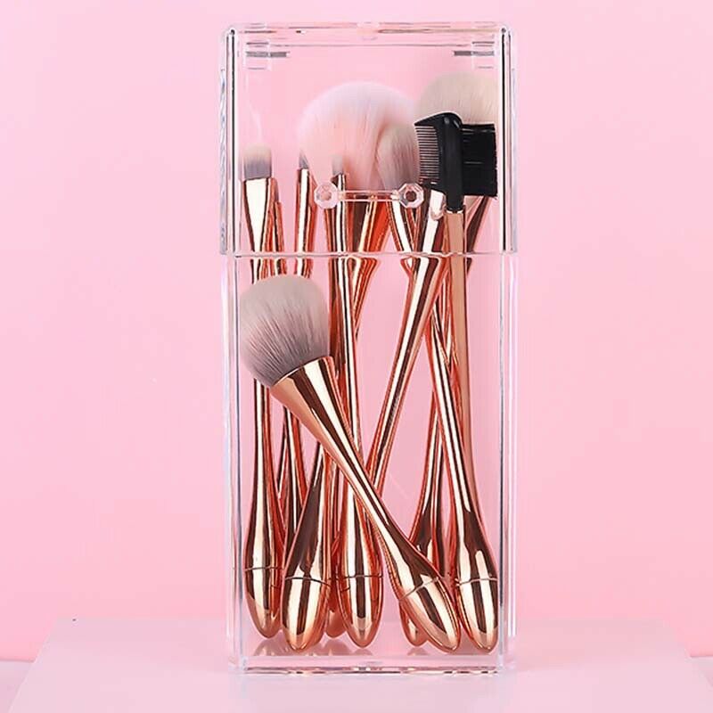 Makeup Brush Holder,Cosmetic Brush Organizer with Lid,Dustproof Makeup Brus E1O4