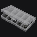 500pcs 10 Sizes Assorted Sharpened Fishing Hooks Lures Baits With Tackle Box