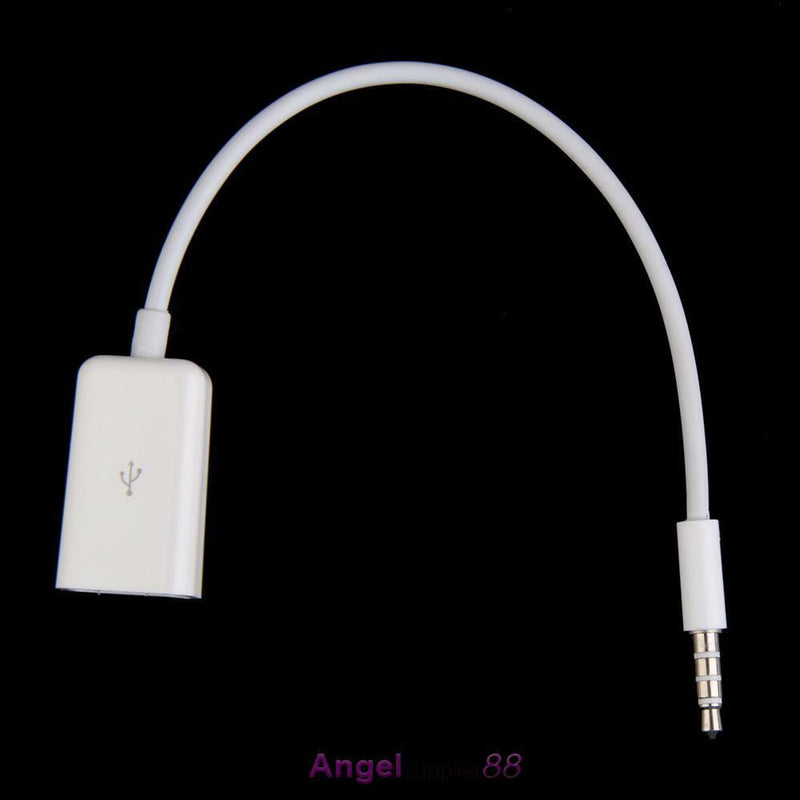 Sync 3.5mm Male AUX Auxiliary Audio Plug Jack to USB Cord Converter Cable