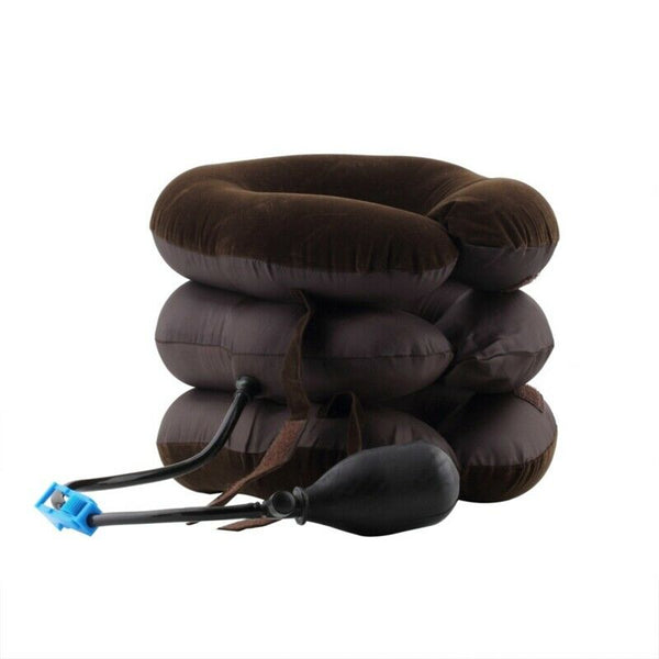 Inflatable Air Compressor Neck Cervical Traction Collar Therapy Massage Pil V8Z9