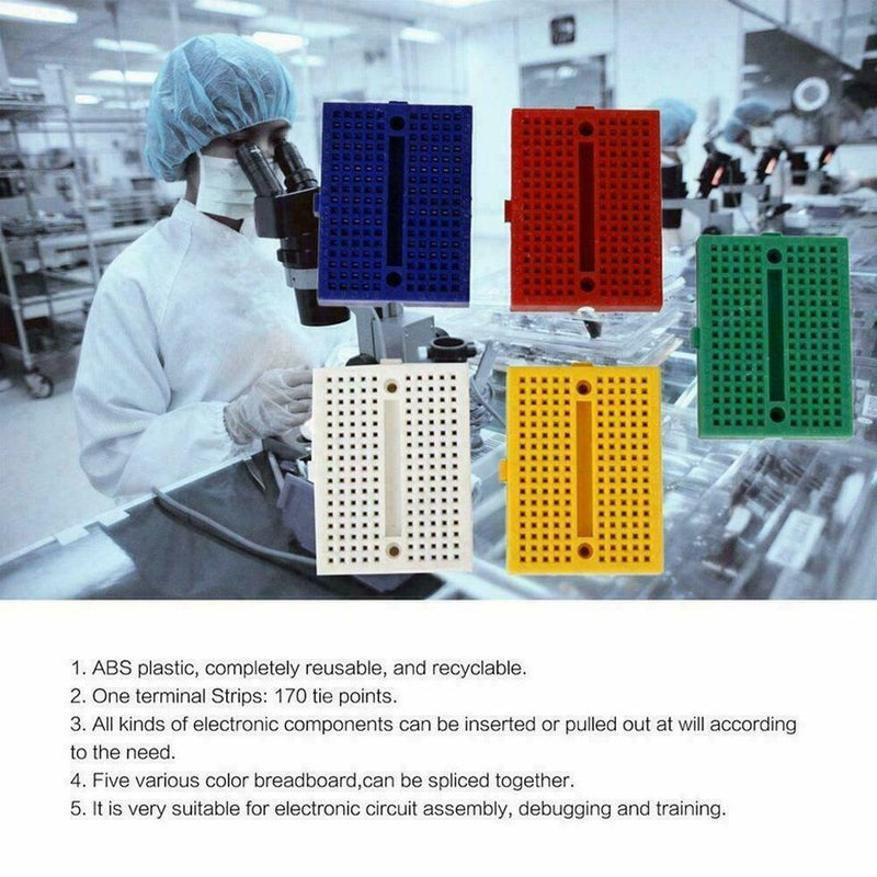 1PC SYB-170 Mini Breadboard Prototype Experiment Test Bread Cable SYB Board H5U0