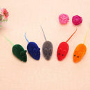 20pcs Flocking Mouse Shape Cat Toys Sound False Rat Pet Kitten Plaything