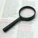 Handheld Black Plastic Frame 40mm Diameter Glass Lens 10x Magnifier Magnifying