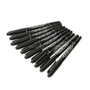 10PCS Fine Dual Heads Marking Pen Marker Waterproofink Thin Nib Black  hv2n