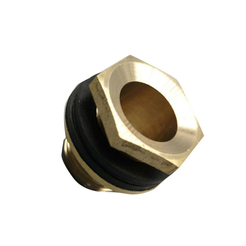 Water Tank Connector 3/4" Female 1" Male Brass Garden Fitting with 2 Rubber Ring