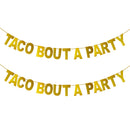 taco bout a party banner mexican carnival party decor glitter paper bunting ME