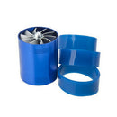 Aluminum Alloy Car Air Intake Turbonator Double Fan Turbine Turbo GasFuelSaveBX