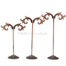 3 Pcs Bronzed Stainless Steel Jewelry Earring Ear Stud Display Stand Showcase
