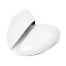 1 Pair Left/Right White Rearview Side View Mirror Replacement Cover Cap Cas
