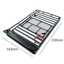 Metal Roof Rack Luggage Carrier with 36 LED Spotlight Bar for 1/10 RC Car T