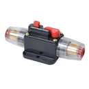 60A InLine DC Circuit Breaker Manual Reset Stereo/Audio Car/RV Fuse Holder