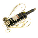 Iron Wire Wine Bottle Holder Rack Bar Desktop Display Stand Bracket Golden