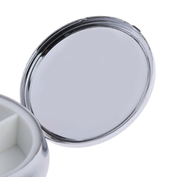 Portable Metal Pill Box Medicine Organizer Storage Container Folding Pill C JR