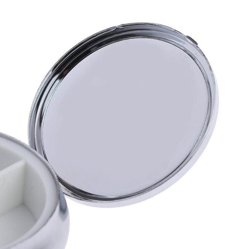 Portable Metal Pill Box Medicine Organizer Storage Container Folding Pill C JR
