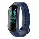 M4 Touch Waterproof Heart Rate Sleep Monitor 3 Axis Smart Bracelet (Blue)