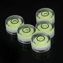 5Pcs mini round bubble spirit degree mark surface level ruler measuring lj