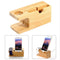 2 In 1 Bamboo Stand And Charging Station Cradle Holder Removable Stand For