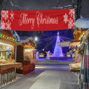 Merry Christmas Banner Snowflake Xmas Flag Party Ornaments Festival Supplies