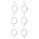 6pcs Space Saving For Door Portable Foldable Home Organizer Scarf Hat Rack White
