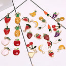 30x Enamel Pineapple Fruit Charms Pendant DIY Jewelry Making Necklace Bracel OZ