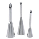 3pcs Puff Piping Nozzles Stainless Steel Cake Decor Tips Pastry Piping Nozz JR