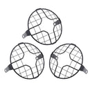3pcs 7inch Universal Motorcycle Retro Metal Headlight Protector Guard Cover