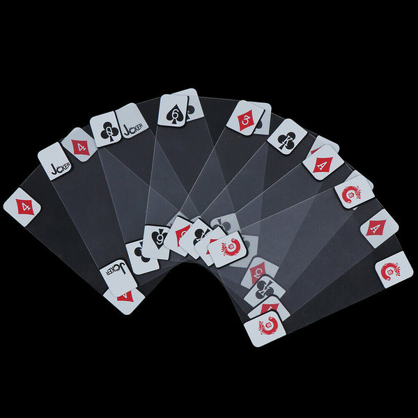 Transparent Waterproof PVC Poker Playing Cards Plastic Crystal Gift FT