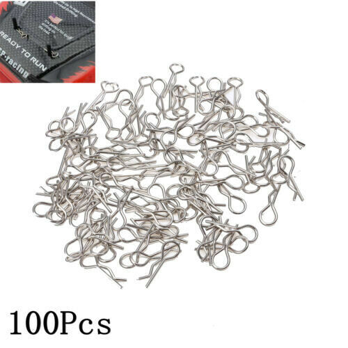 100Pcs Metal Body Shell Clips Buckles For 1/16 HSP Traxxas RC Car Truck Parts/