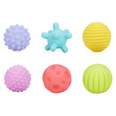 6x Soft Rubber Pet Squeaker Balls Chew Bite Teeth Cleaning Interactive Toys