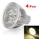 4X MR16 4W 4 LED Warm White Energy Saving Spotlight Light Lamp Bulb 12v War