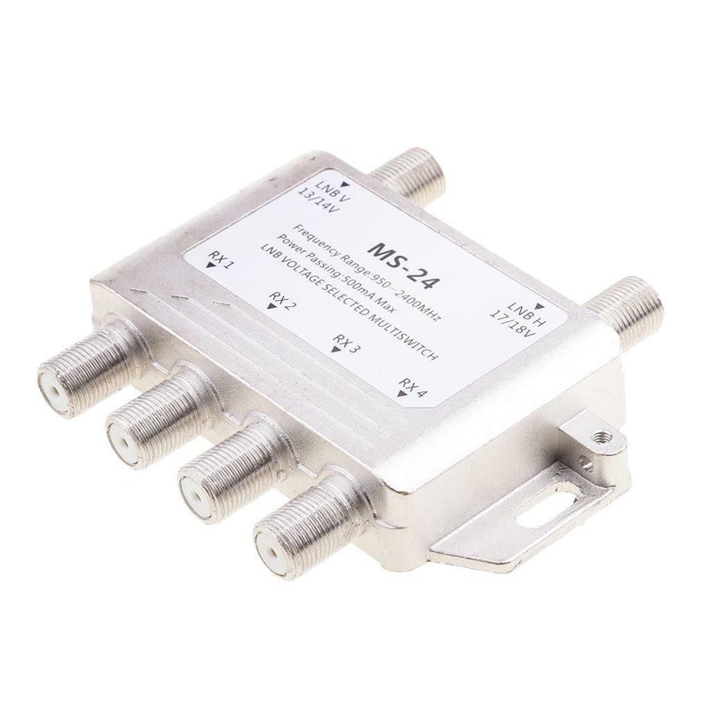 2x4 Multiswitch 2/4 2 LNB Satellite Multiswitch 4 Receivers HDTV HD