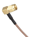 5X(6" SMA Male to SMA Right Angle Male Plug Jumper Pigtail Cable RG316 S9V3)