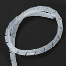 4M Long Spiral Wrapping Band Cable Manager Cover Protector White X5Z2