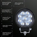 90W Round Car Headlight 9Led Cool White Light 4 Inch Car Work Light Led Tru I4T2