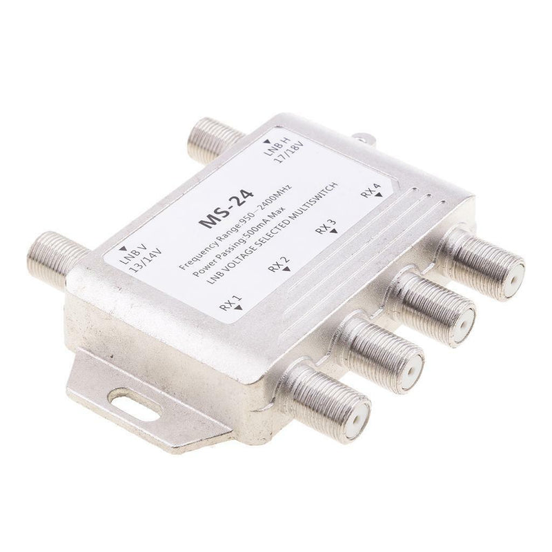 2x4 Multiswitch 2/4 2 LNB Satellite Multiswitch 4 Receivers HDTV HD