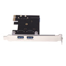 External 2Port USB3.0 + Internal 19pin Header PCIe Card 4pin IDE Power Conn